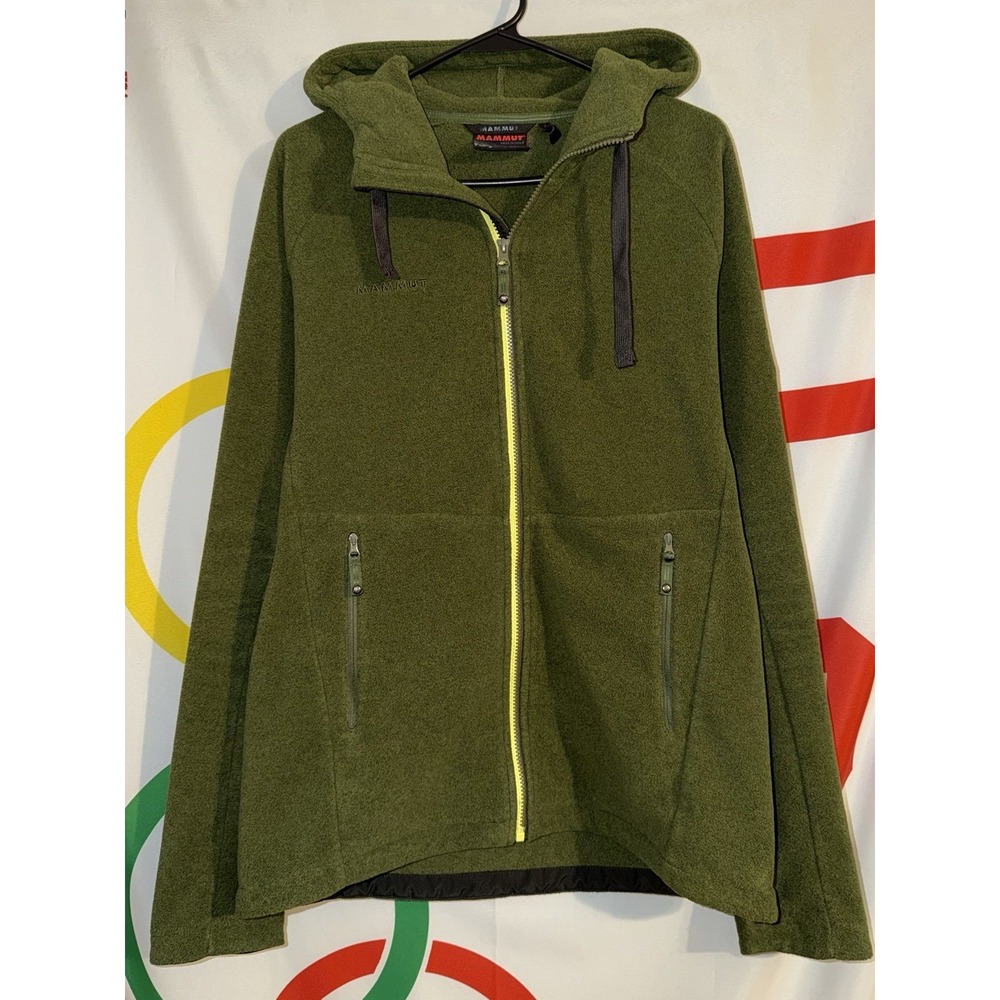 Mammut Yadkin Advanced ML Hooded Jacket Large Green Fleece Full Zip